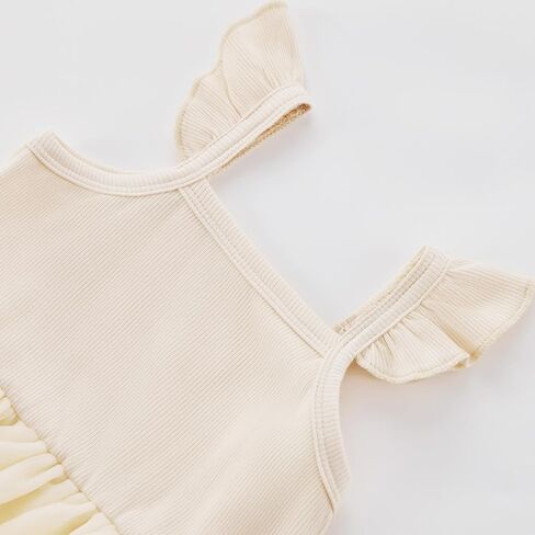 فستان توتو للفتيات الصغيرات بدون أكمام للأطفال الرضع فستان الشمس من التول الفقاعي 5 طبقات مع عصابة رأس على شكل زهرة in Kuwait