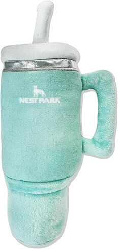 Nestpark Tumbler Cup Funny Dog Toy - Parody Plush Squeaky Crinkle Dog Toy (Mint Green) in Saudi Arabia
