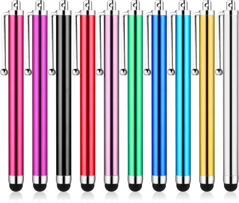 Stylus Pens for Touchscreens, 10 Pack High Precision Replaceable Thin Tip Stylus Rubber Stylus Pen for Smartphone and Tablets All Universal Touchscreen Devices(A) in Saudi Arabia