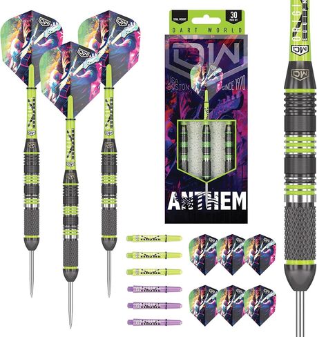 DW Anthem Steel Tip Dart Set, Stainless Steel Barrel - Perfect for Casual and Recreational Players in Saudi Arabia