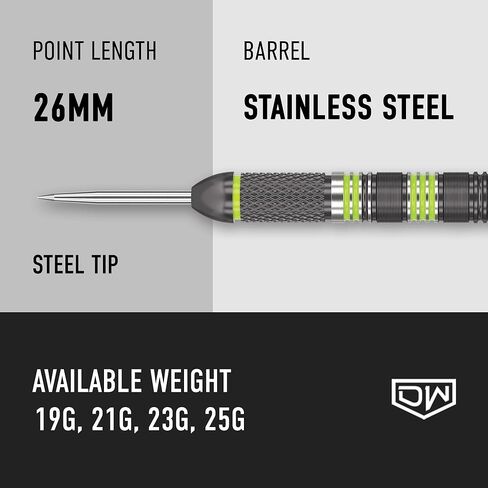 DW Anthem Steel Tip Dart Set, Stainless Steel Barrel - Perfect for Casual and Recreational Players in Saudi Arabia