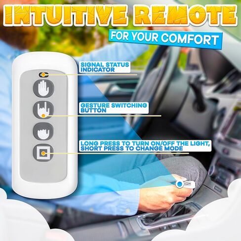 ضوء لفتة اليد لأضواء السيارة LED - لفتة اليد من الأعلى إلى الأسفل لإكسسوارات السيارات لفتة مضحكة تضيء اليد لنافذة السيارة ديكور السيارة للرجال - ملحقات السيارة الرائعة للرجال أضواء السيارة LED in Kuwait