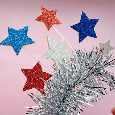 4th of July Headband with American Flag Sunglasses Glittery Stars Patriotic Headband 4th of July Accessories for Independence Day Party Decorations Favors Red White Blue Headband for Women Girls Kids in Kuwait