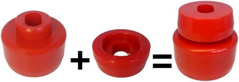 Body Mount Bushing Kit Fits for 1999-2014 Chevy Silverado & Sierra 1500/2500 2WD/4WD Polyurethane Body Cab Mounts Replace 7-141 Red (24PCS) (Black) in Saudi Arabia