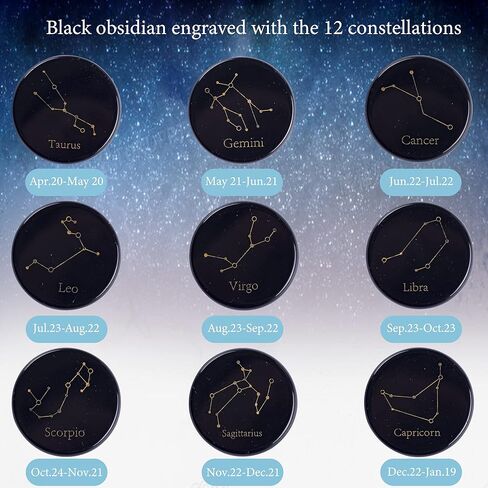 مجموعة هدايا برج الجوزاء والكريستال من فوربي كوكبة نيزك فيلينت حقيبة شفاء سيلينيت حجر الميلاد مع برج التنجيم ديكور الويكا in Kuwait
