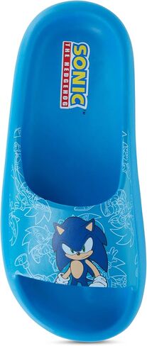 شرائح Sonic The Hedgehog الرجالية - شرائح إسفنجية مريحة سونيك مع ظهر - صنادل سبونيك وذيول ومفاصل وظلال in Saudi Arabia