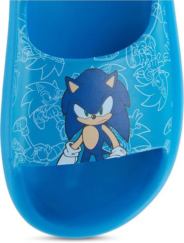 Sonic The Hedgehog Mens Slides - Sonic Comfort Foam Slides With Back - Sponic, Tails, Knuckles and Shadow Slide Sandals in Saudi Arabia