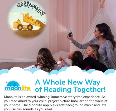 Moonlite Storytime Storytime Reels، مجموعتان من القصص، سيارات وحفار، قصص رقمية لجهاز العرض، هدايا التعلم المبكر للأطفال الصغار من عمر سنة فما فوق in Kuwait