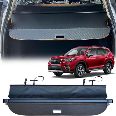 غطاء البضائع لعام 2024 2023 2022 سوبارو فورستر مع ستارة خلفية، تغطية كاملة مطورة غطاء صندوق خلفي قابل للسحب متوافق مع ملحق سوبارو فورستر 2024، ألياف الكربون in Kuwait