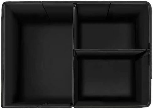 Car Storage Organizer 1 Pcs Car Trunk Organizer Black Car Storage Box 21.7" Collapsible Multi Compartment SUV Trunk Organizer With Adjustable Securing Straps for Car,SUV,Truck (With Cover) in Saudi Arabia