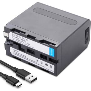 بطارية بديلة 10200 مللي أمبير في الساعة NP-F980 لبطاريات سوني NP-F970 NP-F960 NP-F950 NP-F930 NP-F550 NP-F570 NP-F750، لكاميرات Sony Handycams، والشاشة الميدانية، وإضاءة الفيديو مع البطارية in Kuwait
