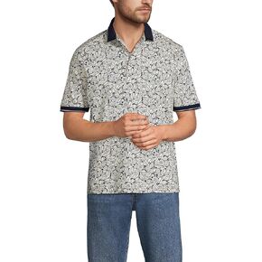 Lands' End Mens Short Sleeve Supima Polo Radiant Navy Regular X-Large in Kuwait