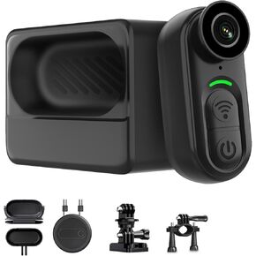 4K Mini Body Camera with WiFi, Wearable Thumb Size with Charging Case, 125° Wide Angle, Hands-Free POV Camera for Travel, Cycling & Daily Recording, Supports 512GB TF Card in Saudi Arabia