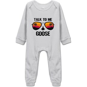 Talk to Me Goose Sunset Sunglasses Funny Baby Onesie Short Sleeve Bodysuit Long Sleeve Rompers in Kuwait