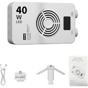 ضوء فيديو LED محمول، 40 وات 112 LED CRI 95+ مع درجة حرارة لون 3000K-7000K وتعديل سطوع 1-100، بطارية مدمجة 3000 مللي أمبير في الساعة، مثالية لمدونة الفيديو الفوتوغرافية in Kuwait