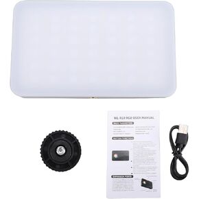 ضوء كاميرا LED، 138 CRI 85+ خرز 700Lux درجة حرارة اللون المزدوج 2700-6500K ضوء بطارية 1800 مللي أمبير قابل لإعادة الشحن مع منفذ شحن من النوع C، مثالي لتصوير فيديو كاميرا DSLR in Kuwait