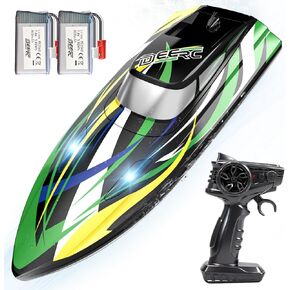 DEERC H120 RC Boat 20+ MPH, Fast Remote Control Boats for Pools and Lakes, 2.4 GHz Racing Boats for Kids & Adults with Rechargeable Battery,Low Battery Alarm,Capsize Recovery,Gifts for Boys Girls in Saudi Arabia