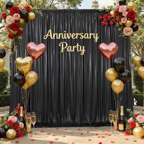 10x10ft Champagne Backdrop Curtains Glitter Sequin Photo Backdrop Curtain Fabric Shimmer Drapes Backdrop Bridal Baby Shower Wedding Birthday Party Photography Backdrops Photoshoot 5x10FT, 2 Panels in Saudi Arabia