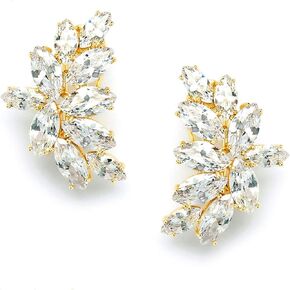 Mariell Cubic Zirconia Clip-On Bridal Earrings for Wedding, Prom, Bridesmaids, Mother's Day Jewelry Gift in Saudi Arabia