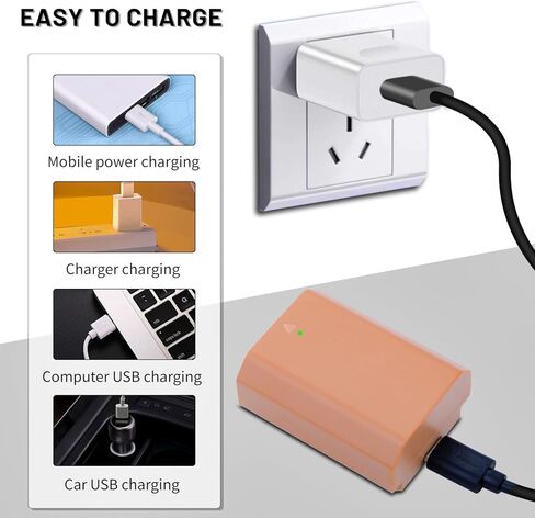 USB-C NP-FZ100 Battery for Sony A7iv, A7iii, A7C, A6600, A6700, FX3, FX30, ZV-E1, A9, Alpha 9, Alpha 9S, A9S, A7RIII, A7RIV, A7RV, A7Siii, FX3, FX30, ZE-V1 Cameras 2600mAh in Kuwait