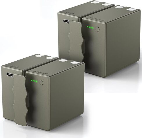 عبوتان من بطارية الليثيوم القابلة لإعادة الشحن البديلة لحزمة بطارية Stealth Cam 360 Max Cartridge، متوافقة مع 360 Revolver وRevolver Pro وRevolver Pro 2.0 Trail Cameras Type-C للشحن السريع in Kuwait