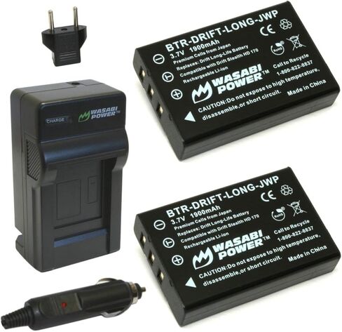 بطارية طاقة واسابي (عبوة من قطعتين) وشاحن لبطارية Drift LLBAT طويلة العمر وDrift HD170، Stealth in Kuwait
