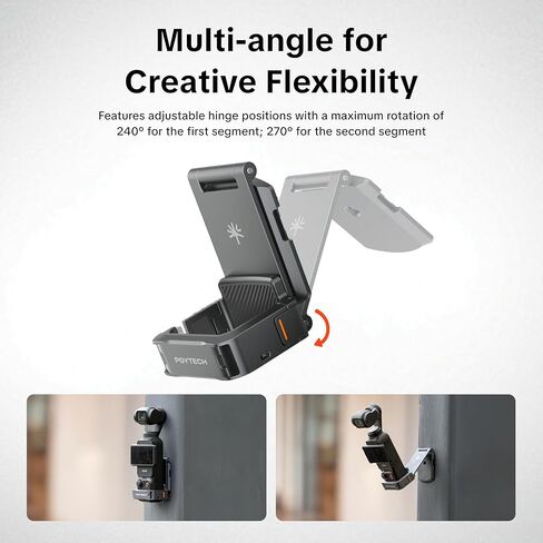 حامل تثبيت مغناطيسي PGYTECH متوافق مع جيب DJI OSMO 4/3//Xtra Muse، تصميم قابل للطي على مرحلتين، محول مغناطيسي قابل للتعديل 270 درجة، حامل كاميرا توسيع من الألومنيوم مع حذاء بارد 1/4 بوصة in Kuwait