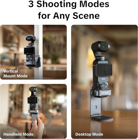 حامل تثبيت مغناطيسي PGYTECH متوافق مع جيب DJI OSMO 4/3//Xtra Muse، تصميم قابل للطي على مرحلتين، محول مغناطيسي قابل للتعديل 270 درجة، حامل كاميرا توسيع من الألومنيوم مع حذاء بارد 1/4 بوصة in Kuwait