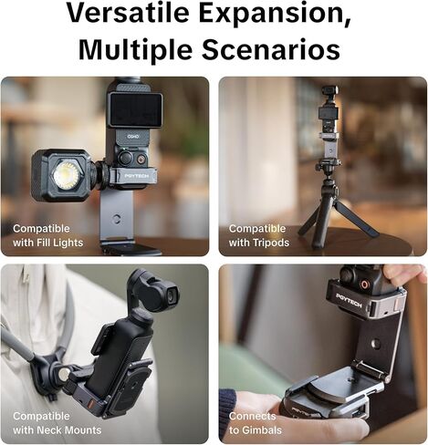 حامل تثبيت مغناطيسي PGYTECH متوافق مع جيب DJI OSMO 4/3//Xtra Muse، تصميم قابل للطي على مرحلتين، محول مغناطيسي قابل للتعديل 270 درجة، حامل كاميرا توسيع من الألومنيوم مع حذاء بارد 1/4 بوصة in Kuwait