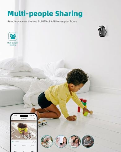 كاميرات مراقبة ZUMIMALL لاسلكية خارجية واي فاي مع 360 درجة PTZ، كاميرات بطارية 2K لأمن المنزل في الهواء الطلق، أضواء كاشفة وصفارة إنذار، رؤية ليلية ملونة 3 ميجابكسل/محادثة ثنائية الاتجاه/IP66/Cloud/Alexa/PIR/AI in Kuwait
