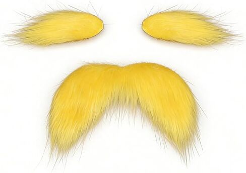 DIY Self Adhesive Fake Mustache Set Fake Beard Material Novelty Mustaches for Costume and Halloween Festival Party in Kuwait