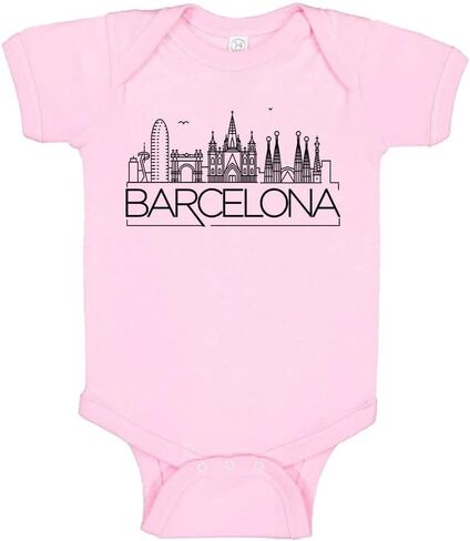 TATY Kids Skyline Barcelona Spain Baby Infant Bodysuit in Saudi Arabia