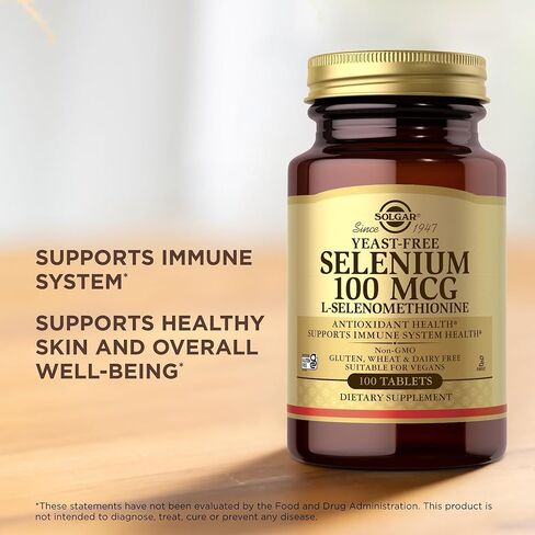 Solgar Free Selenium 200 MCG ، 250 قرصًا - يدعم صحة مضادات الأكسدة والمناعة - غير المعدلة وراثيًا ، نباتي ، خالية من الغلوتين ، خالية من الألبان ، Kosher - 250 حصص in Saudi Arabia