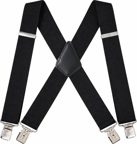Suspenders for Men Heavy Duty - Adjustable 1.5" X-Back Men's Suspenders Tuxedo Suspender for Men in Saudi Arabia
