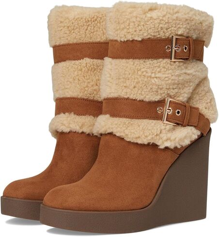 Jessica Simpson womens Meztyn Shearling Wedge Bootie in Kuwait