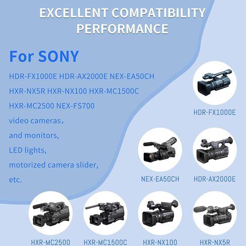 10200mAh Replacement NP-F980 Battery for Sony NP-F970 NP-F960 NP-F950 NP-F930 NP-F550 NP-F570 NP-F750 Batteries, for Sony Handycams, Field Monitor, Video Light with Battery in Kuwait