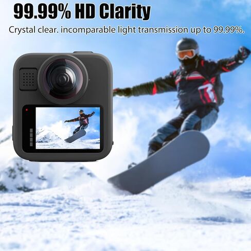 3 عبوات واقي شاشة متوافق مع كاميرا الحركة Go Pro MAX2 / GoPro MAX- 360، واقي شاشة من الزجاج المقوى فائق الوضوح 9H in Kuwait