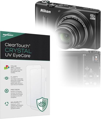 واقي شاشة BoxWave متوافق مع Nikon Coolpix S9600 - ClearTouch Crystal Anti-UV EyeCare (عبوتان)، يعمل على تصفية الضوء الأزرق الضار مما يقلل من التعب in Kuwait
