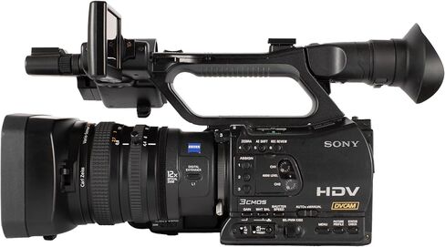 كاميرا فيديو سوني HVR-Z7U احترافية HDV 1080i، 3CMOS، تكبير 12x، صوت XLR، شريط MiniDV، دعم تسجيل CF، فيديو احترافي + حافظة + ضوء LED + طقم مرشح عدسة + بطارية بديلة + المزيد (حزمة مكونة من 18 قطعة) in Kuwait