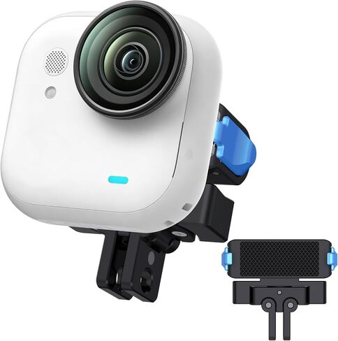 حامل محول مغناطيسي سريع التحرير بزاوية 360 درجة + 180 درجة لملحقات Insta360 GO Ultra مع 2 شق وواجهة ملولبة 1/4 بوصة، حامل محول QR، سبائك الألومنيوم، دوران أفقي ورأسي in Kuwait