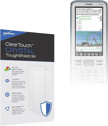 واقي شاشة BoxWave متوافق مع Casio FX-CG500 - ClearTouch Crystal ToughShield 9H (عبوتان)، واقي شاشة شفاف متين وقوي 9H in Kuwait