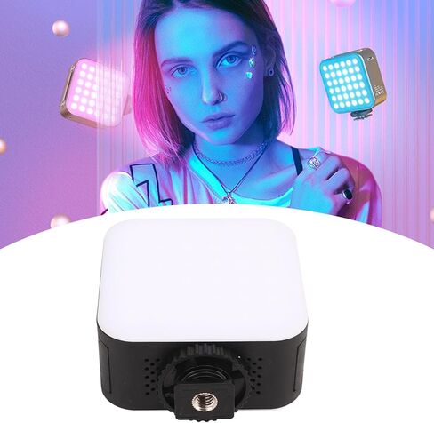 ضوء محيطي مغناطيسي مزدوج الجوانب بالألوان الكاملة RGB مع دوران 360 درجة، بطارية 2000 مللي أمبير في الساعة - 24 تأثيرًا ضوئيًا، شاشة عالية الدقة لمؤتمرات الفيديو والبث in Kuwait