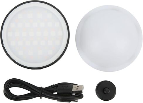 مصباح فيديو R66 RGB LED 2500-9000K مصباح ملء شفط مغناطيسي دائري - سطوع ولون قابل للتعديل بدون خطوات للبث المباشر ومؤتمرات الفيديو والتصوير الفوتوغرافي in Kuwait