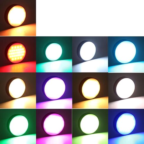 مصباح فيديو R66 RGB LED 2500-9000K مصباح ملء شفط مغناطيسي دائري - سطوع ولون قابل للتعديل بدون خطوات للبث المباشر ومؤتمرات الفيديو والتصوير الفوتوغرافي in Kuwait