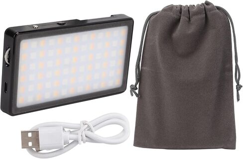 ضوء فيديو LED RGB بالألوان الكاملة 2500-7000K درجة حرارة اللون المزدوج مع 7 تأثيرات خاصة - إضاءة كاميرا قابلة للشحن للداخلية والخارجية، سطوع قابل للتعديل in Kuwait