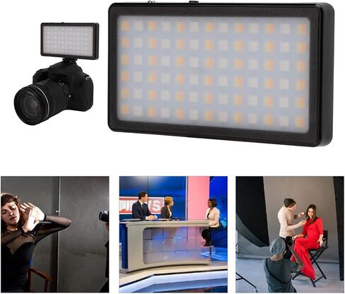 ضوء فيديو LED RGB بالألوان الكاملة 2500-7000K درجة حرارة اللون المزدوج مع 7 تأثيرات خاصة - إضاءة كاميرا قابلة للشحن للداخلية والخارجية، سطوع قابل للتعديل in Kuwait