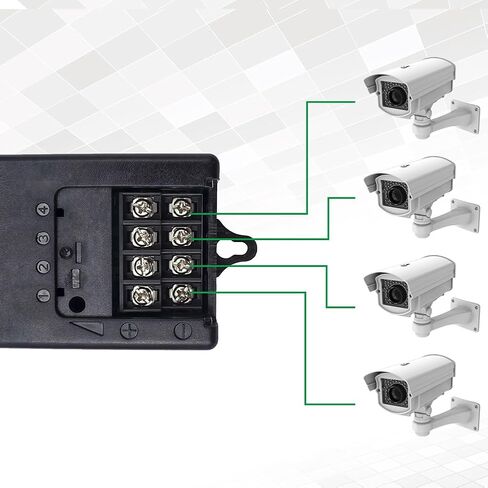 4 قناة CCTV كاميرا التيار الكهربائي 6A 12V الدين السكك الحديدية تصاعد توزيع محول الطاقة مع PTC فيوز in Kuwait