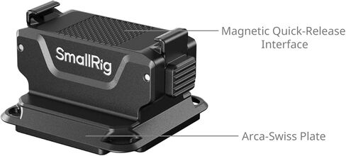 حامل محول SMALLRIG Action 6 / Nano المغناطيسي ثنائي الاتجاه سريع الفك لـ DJI Osmo Action 6 / Osmo Nano، مع لوحة أساسية Arca-Swiss لحامل ثلاثي القوائم من نوع Arca - 6014 in Kuwait