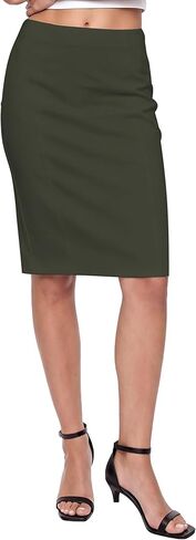 Urban Coco Women's High Wehist Pencil Skirt Lene Bodycon مع شق الظهر للأعمال غير الرسمية in Saudi Arabia