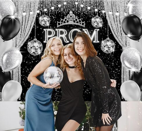 7×5Ft Prom Decorations 2026 Backdrop Silver Glitter Prom Class of 2026 Backdrops for Photoshoot Neon Light Ball Prom Send Off Graduation Banner for Party 84×60inch in Saudi Arabia